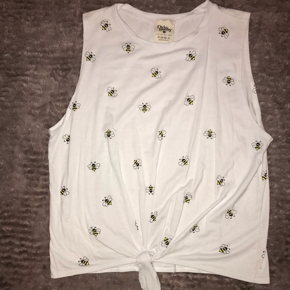 Cute bumblebee tank with tie